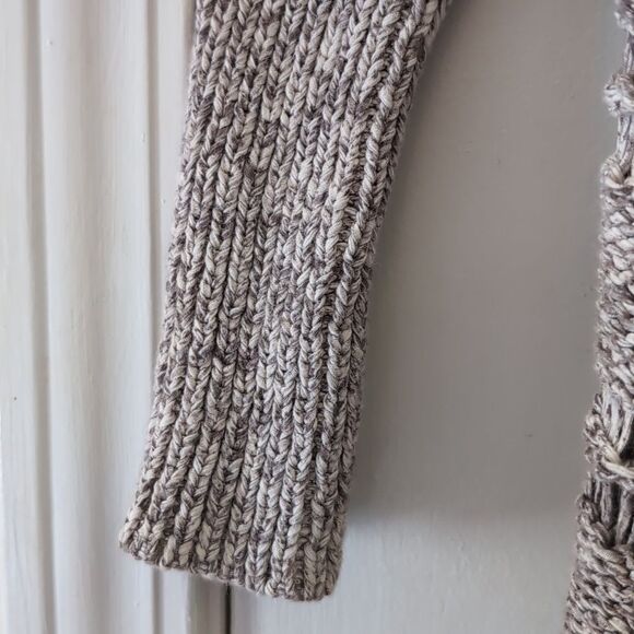 BCBGMAXAZRIA Jane Oversized Heavy Knit Sweater Cardigan Ruched Back Size S - Picture 9 of 16